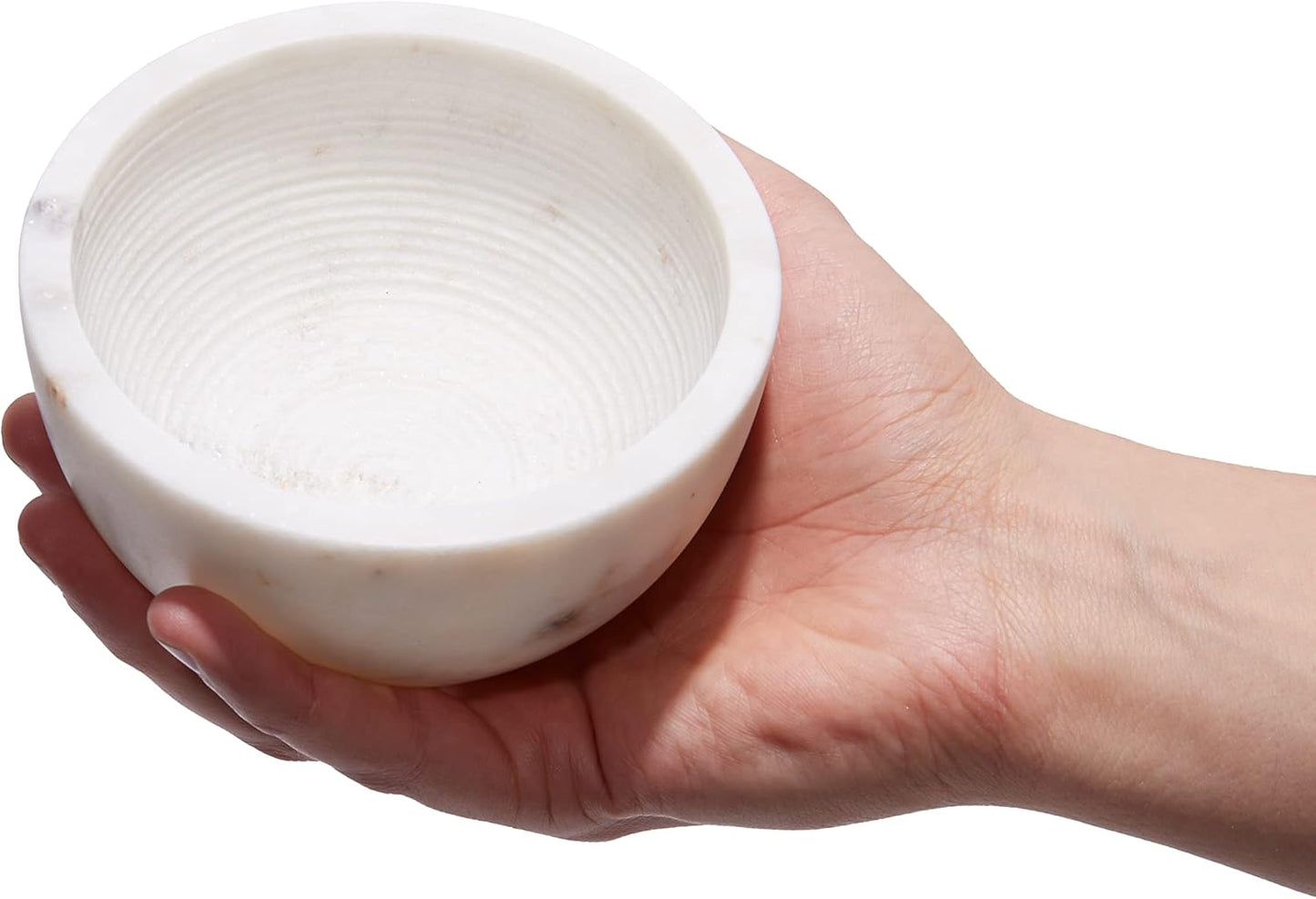 Beau Brummell The Original Marble Shaving Soap Bowl Handmade from 100% Natural Marble with Interior Grooves for Maximum Lather | Heat Retaining Stone Provides a Luxurious Hot Shave Experience