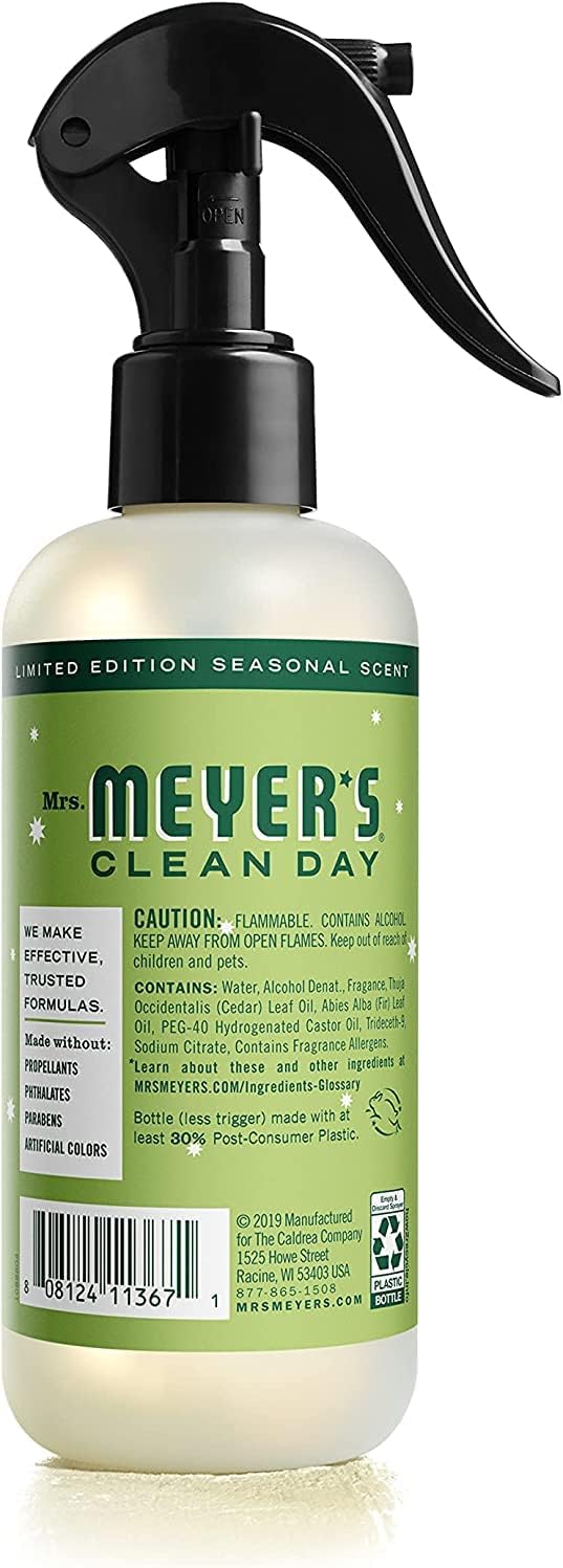 MRS. MEYER'S CLEAN DAY Room Freshener, Iowa Pine, 8 Fl Oz. (Pack of 12)