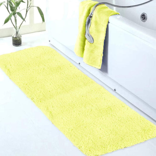 Walensee Large Bathroom Rug (24 x 36, Yellow) Extra Soft and Absorbent Shaggy Bathr Rug Machine Washable Microfiber Bath Mat Non Slip Bath Mat, Luxury Bathroom Floor Mats