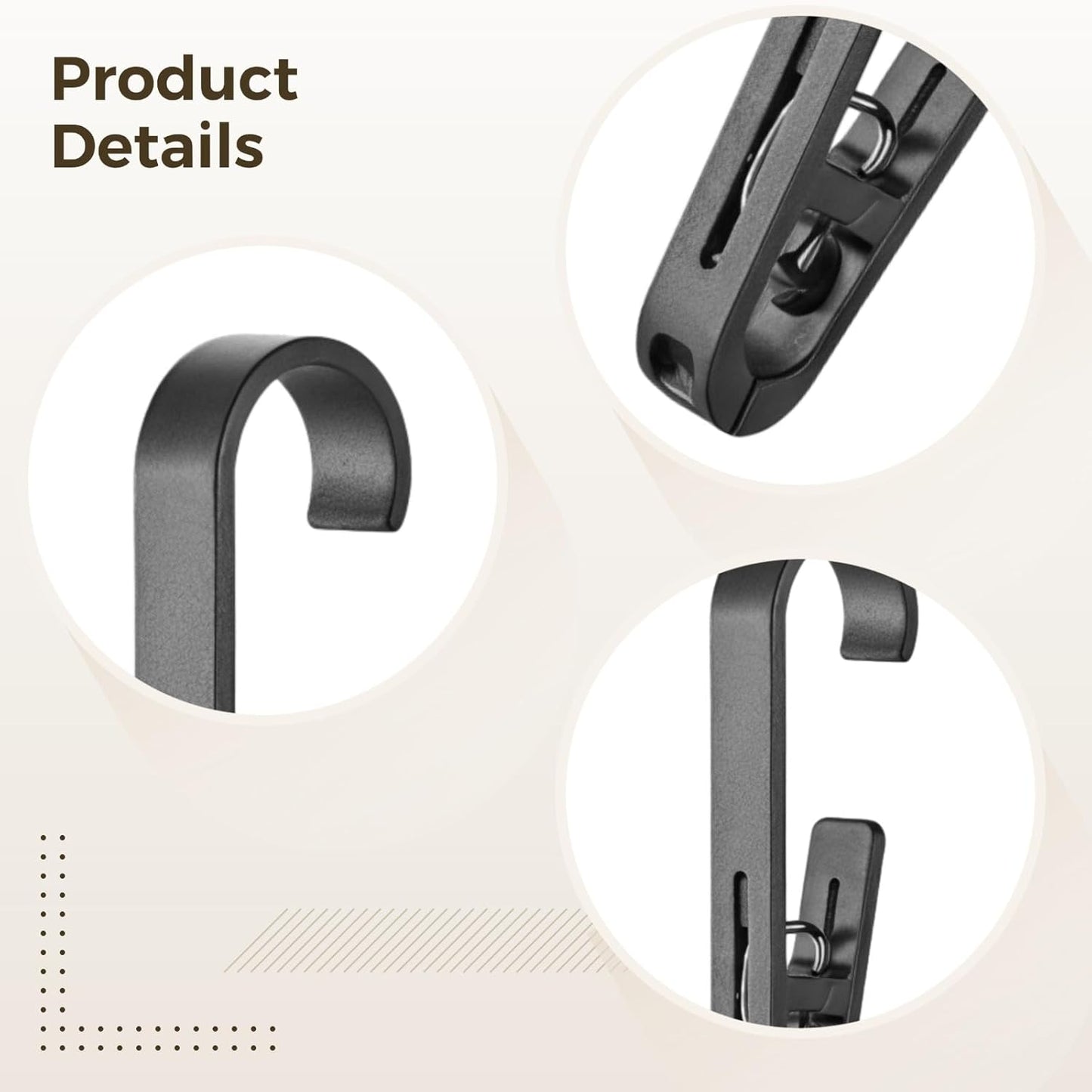 Large Clothes Pins Towel Clips 12 Pcs, Large Shower Curtain Hooks, Plastic Hanging Clips for Bathroom Shower Curtain Laundry