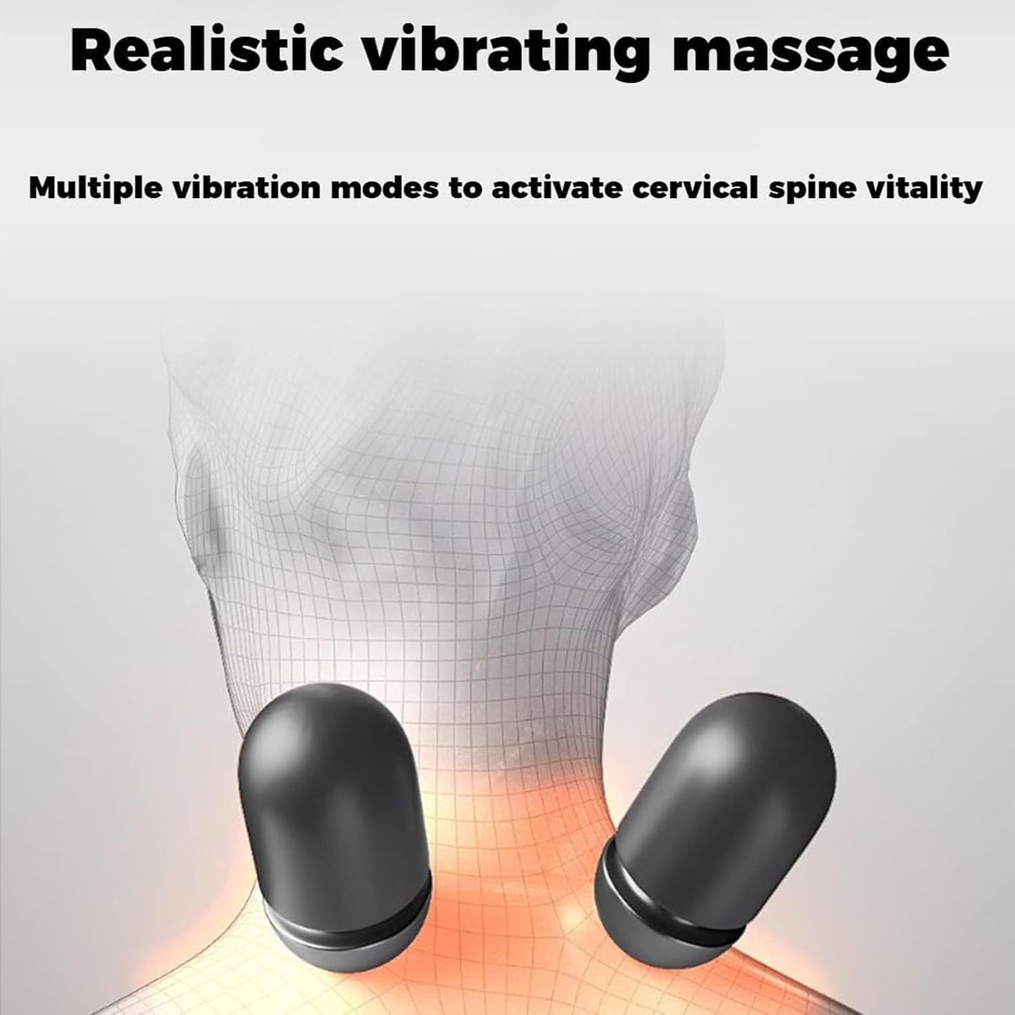 Heapls 3 in 1 Neck Massage Pillow, 3 Function Modes - Traction and Lifting/Bionic Massage/Smart Heat Compress, Massages for Stress Relief & Neck Nervous Alleviation for Office & Home (Grey 1pcs)