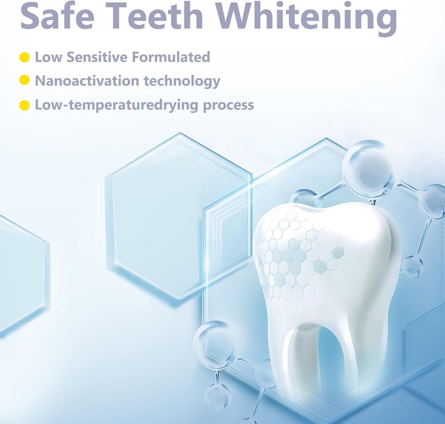 Teeth Whitening Strips for Sensitive, 42 Strips Whitener Safe Whitestrip, Deep Stains Removal Tooth Whitening, Enamel Safe Non-Slip Dry Strip Technology for Whiter Teeth,Coconut