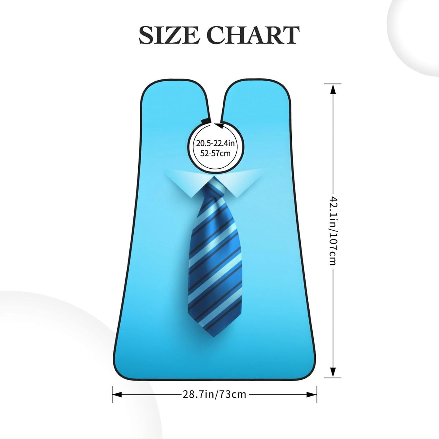 Blue Tie Beard Bib Apron, Beard Hair Catcher For Men Shaving, Waterproof With Suction Cups