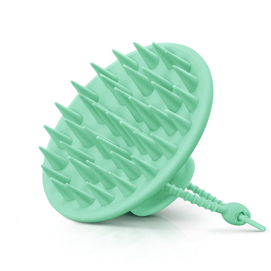 HEETA Scalp Massager Shampoo Brush with Silicone Bristles for Dandruff Removal Scalp Care & Hair Growth, Scalp Scrubber for All Hair Types, Head Massager Stress Relax, Upgraded Large Design,Green