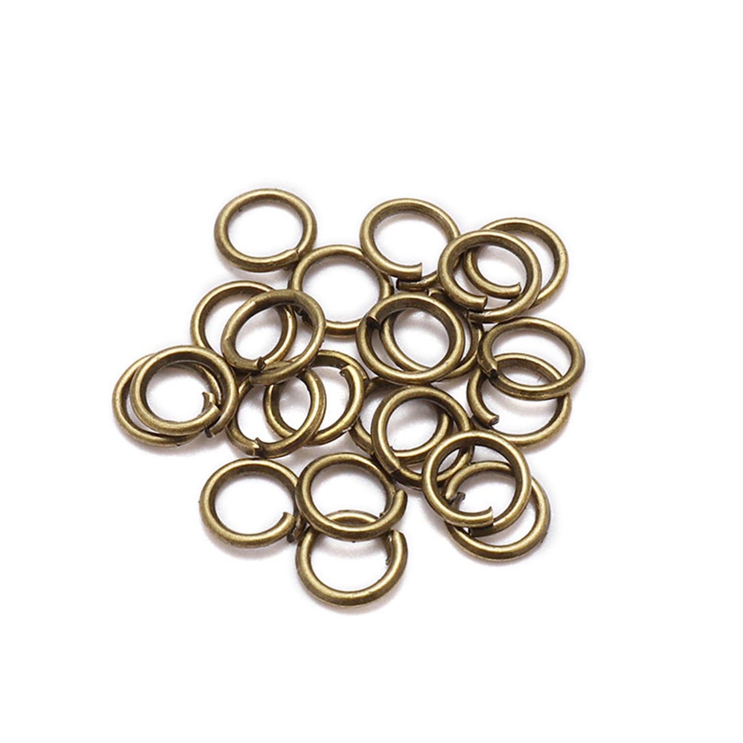 SEVENHEAD 50 Pcs Dreadlock Beads Hair Accessories Circle Rings Adjustable Cuffs Braiding Hair Decoration Clips Metal Hair Decoration for Braids(Bronze 1mm*12mm)