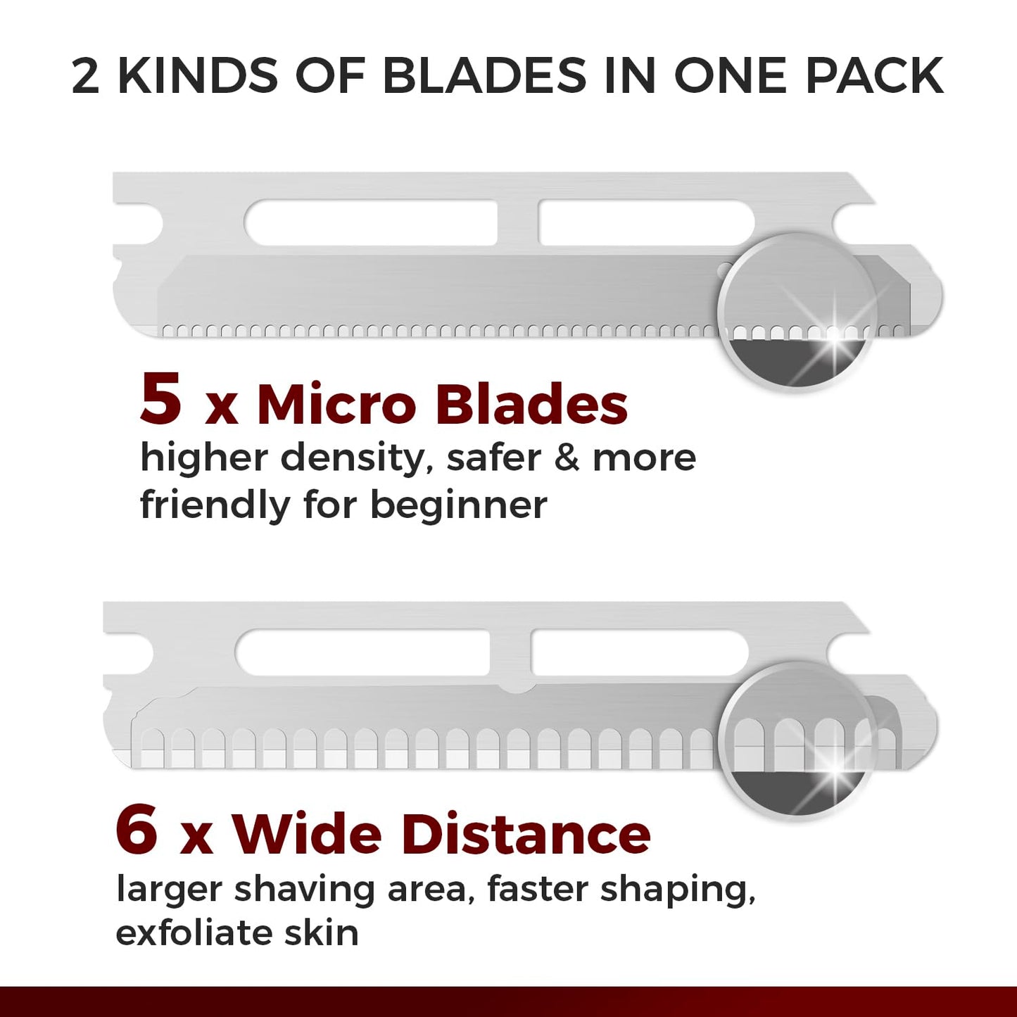 ZOMCHI Eyebrow Razor and Face Razor for Women and Men, Reusable Metal Handle with 11 Refill Blades, Dermaplane Razor with Protective Silicone Cap, Eyebrow Hair Trimmer - Polished Silver