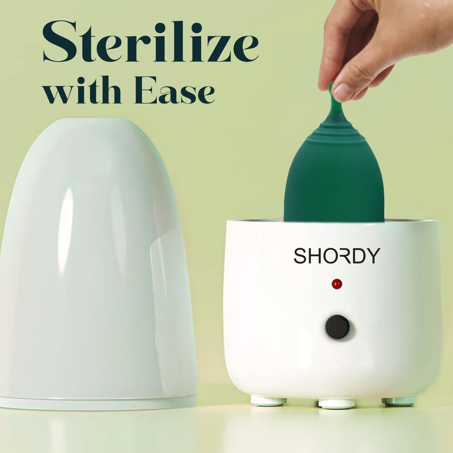 SHORDY Menstrual Cup and Steamer Sterilizer for Beginners Kit Set of 2 Period Cups (Small & Large) Electric Steam Sterilizer Cleaner for Easy Wash Heavy Flow Tampons Pads & Disc Alternative for Women