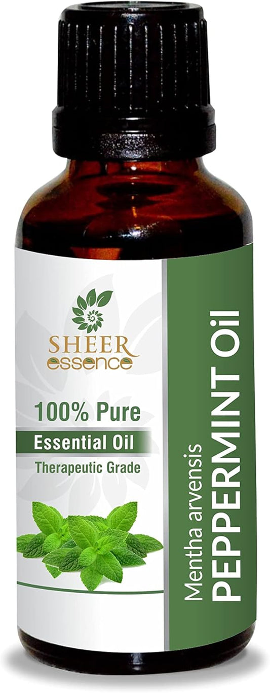 Peppermint Oil -(Mentha Arvensis)- Essential Oil 100% Pure Natural Undiluted Uncut Therapeutic Grade Oil 33.81 Fl.OZ