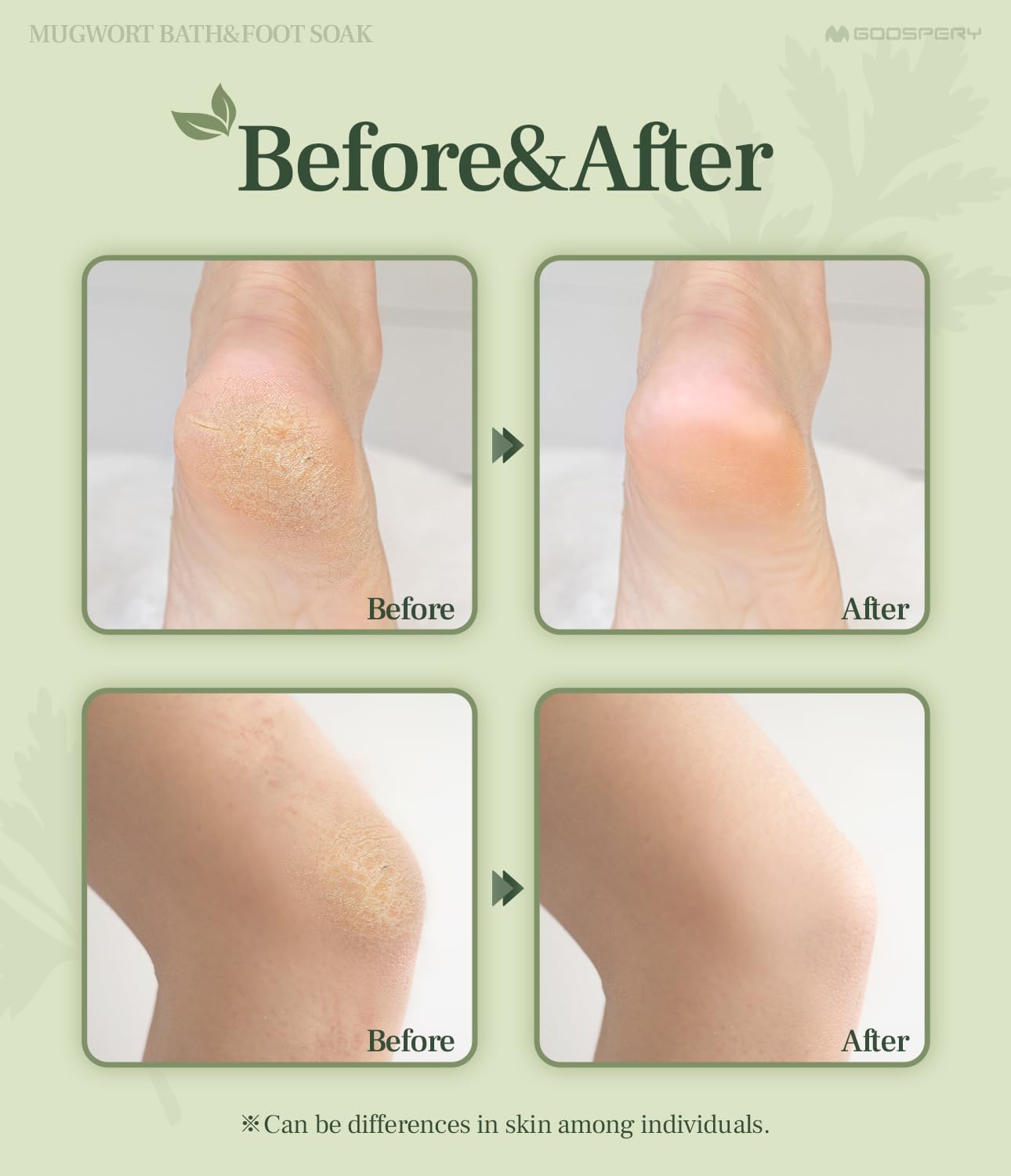 Monage Korean Organic Mugwort Bath and Foot Soak (10 Pack) Natural Home Spa Therapy with Traditional Korean Healing Properties and Relaxation Benefits, Skin Soothing, Muscle Relief, Korean Skin Care