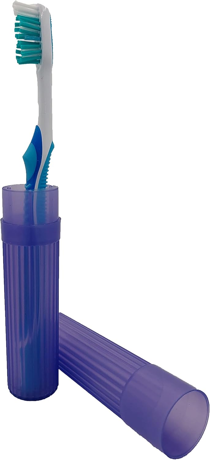 Toothbrush Holder (Blue,Pink,White,Purple) - Made in The USA. W/Ventilation Holes.