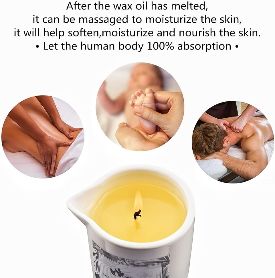 MELONY Soy Massage Oil Candle | Coconut | 8.1OZ / 230G | Perfect Intensive Skin Treatment Candle | Nourishing with Almond Oil, Shea Butter & Cocoa Butter | Massage & Moisturise