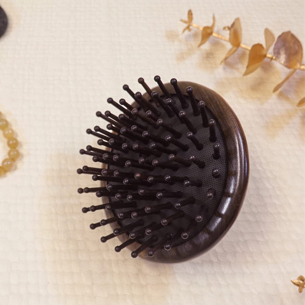 TAN MUJIANG Massage Hair Comb Hair Brush Round Shape (Round Shape Cushion Brush)