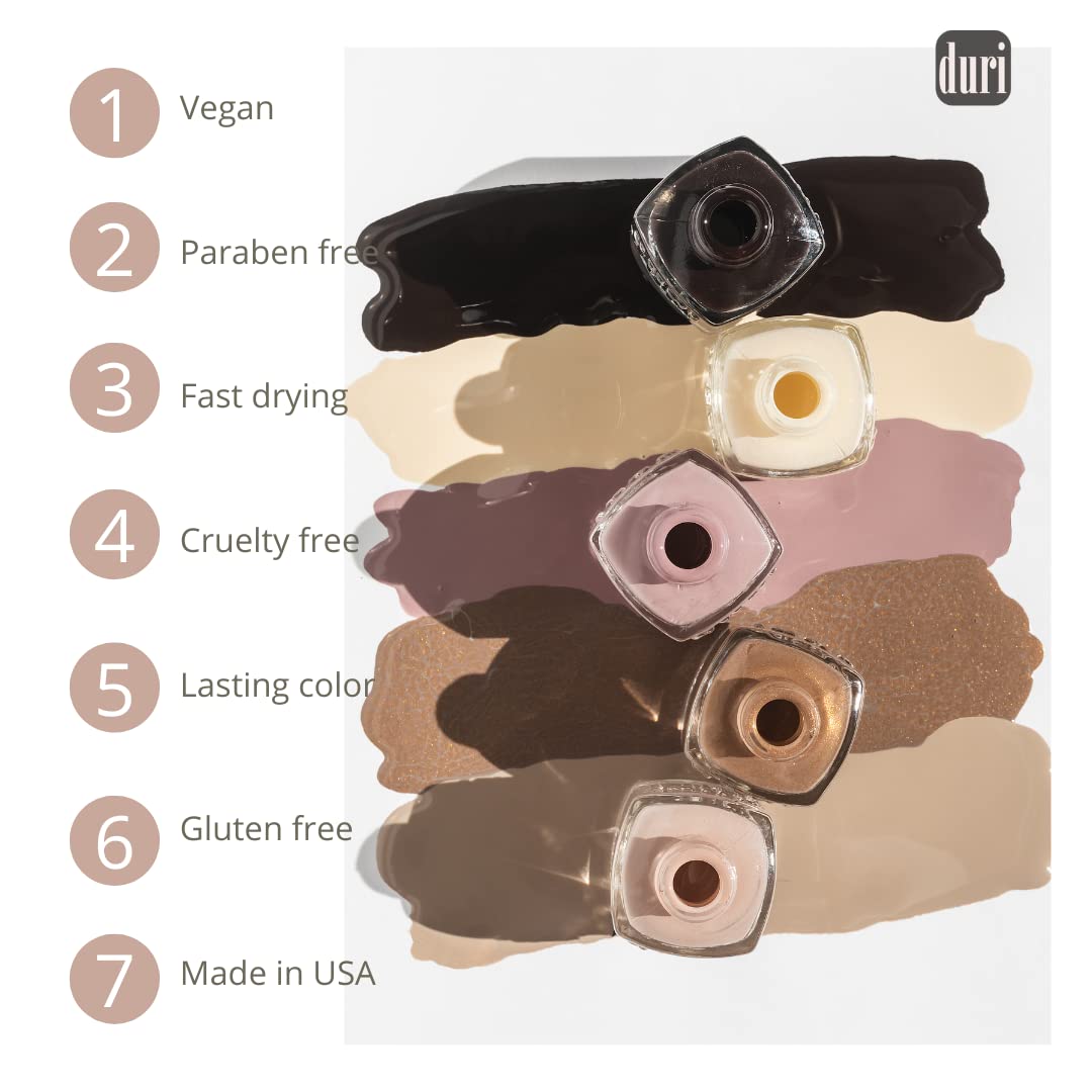 duri Nail Polish, 784 Break The Ice, Blue-Teal, Full Coverage, Glossy Finish, Easy to Apply, 0.45 Fl Oz