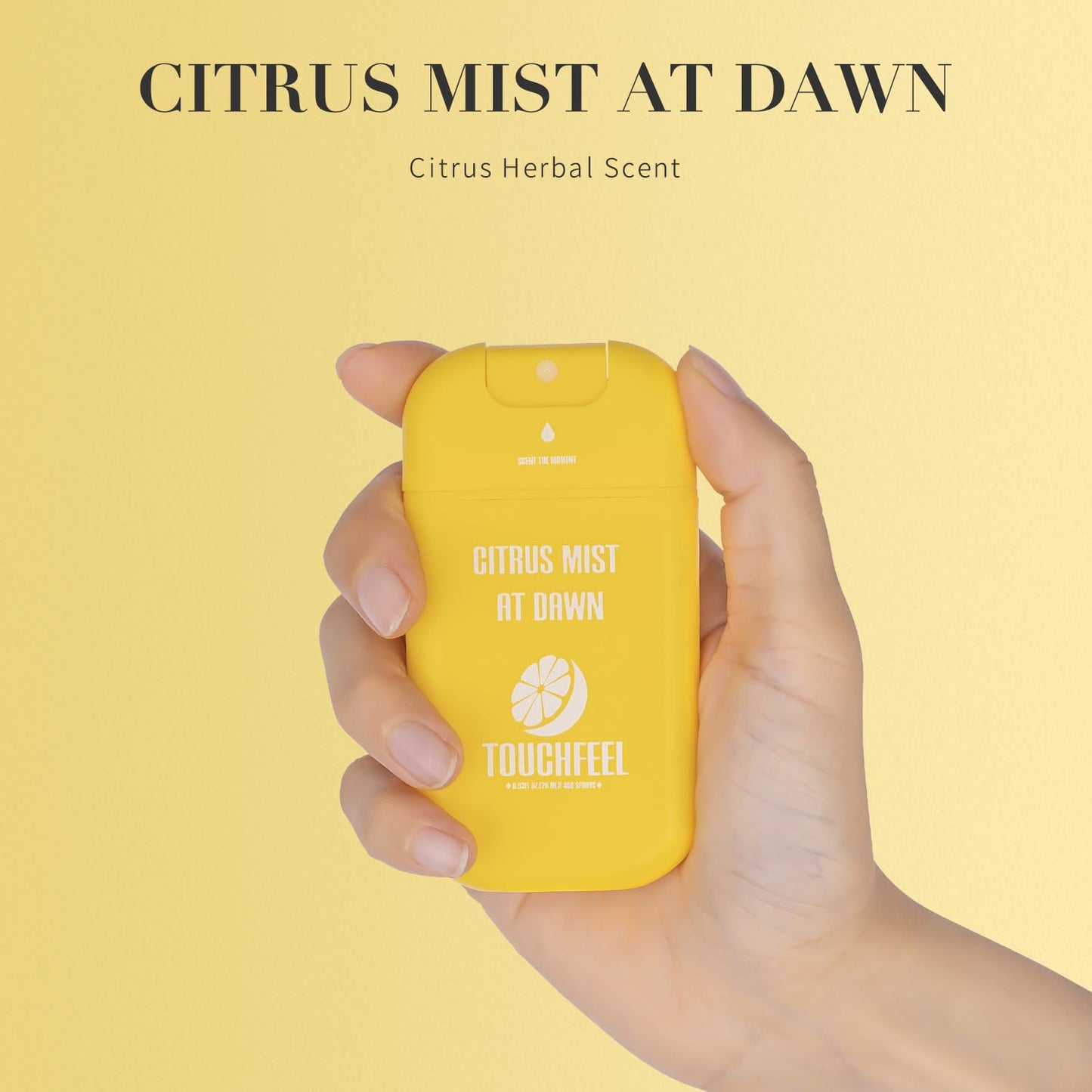 Spray Hand Sanitizer Travel Size Scented 3-Pack - Refillable Hydrating Hand Sanitizers Portable Design Travel Essentials (Citrus mist at dawn) 0.93Fl Oz Each