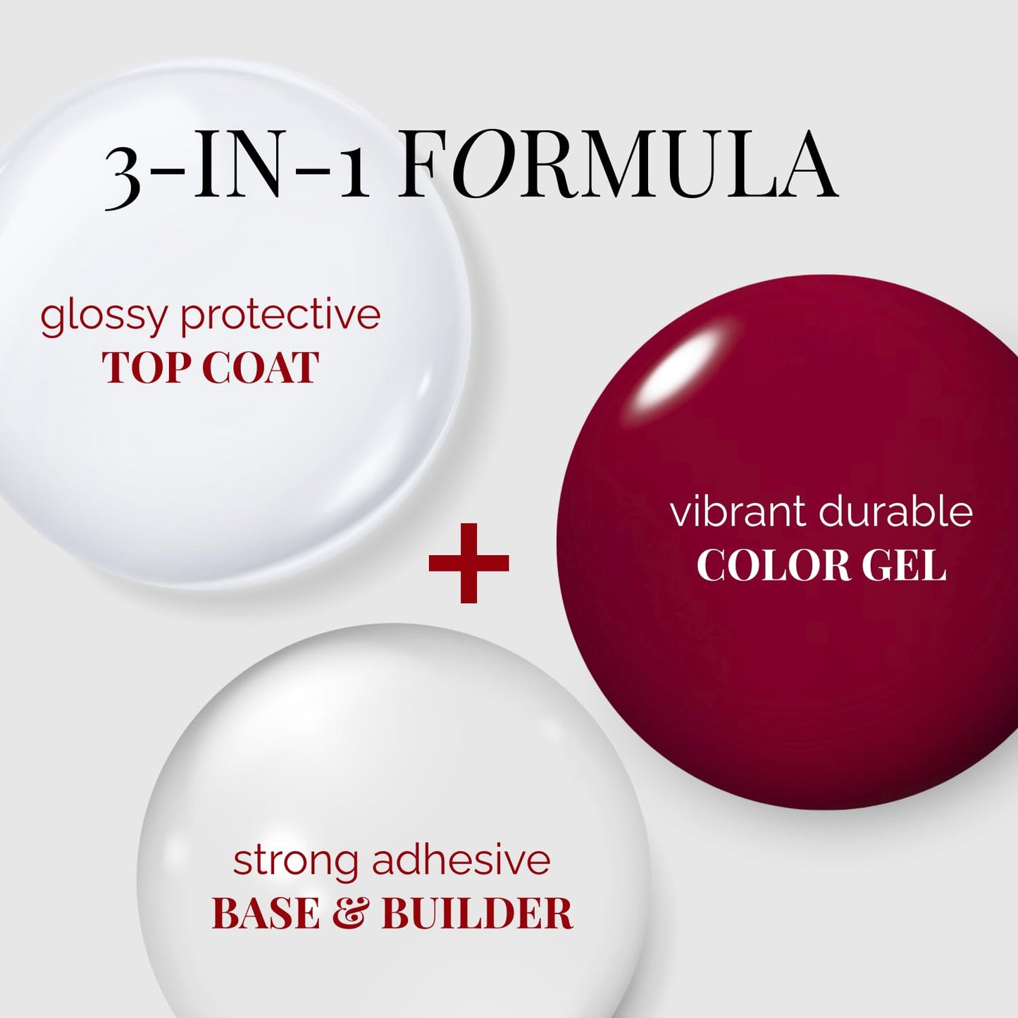 NAILOG One Step Gel Nail Polish 12ml Top Coat Color Gel Base 3-In-1 Formula Soak Off UV Gel Polish for Home DIY & Gifting | Dried Rose