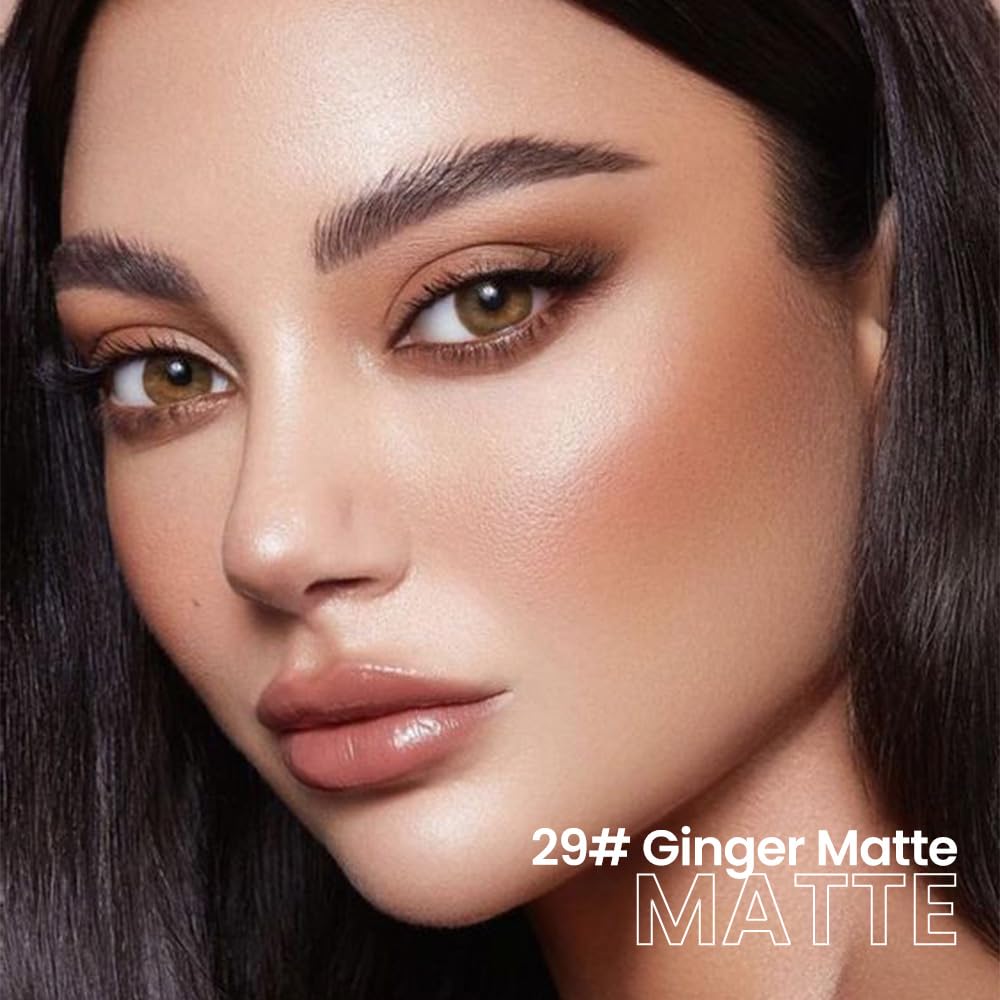 evpct Ginger Matte Cream Eye Shadow Brightener Sticks Set for Eyes, Ginger Matte Pencil Eye shadow Applicator Stick Pen Palette Makeup Waterproof sombras en crema para ojos 29#