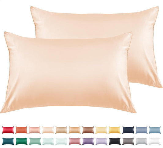 Warmstar Cotton Pillow Cases King Size Set of 2, 600 Thread Count Pillowcases 20x36 Inches, Soft Long Staple Cotton Pillowcases Breathable with Envelope Closure,Champagne