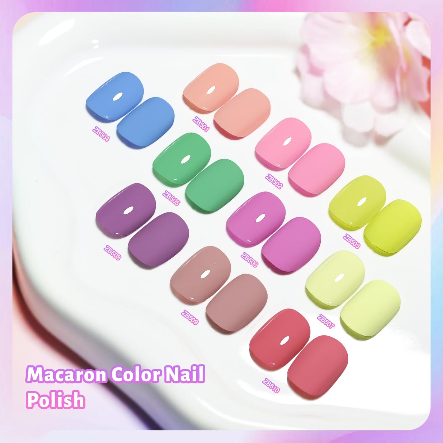 Nail Polish Set, 10 Color With 2PCS Base and Top Coat Nail Polish