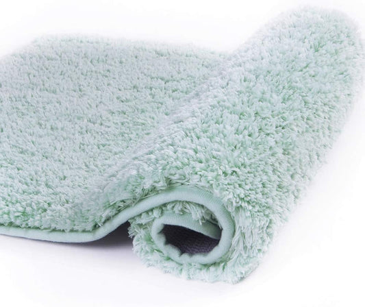 Walensee Large Bathroom Rug (24 x 40, Aqua) Extra Soft and Absorbent Shaggy Mat Machine Washable Microfiber for Bathroom, Non Slip Luxury Floor Mat With Rubber Back