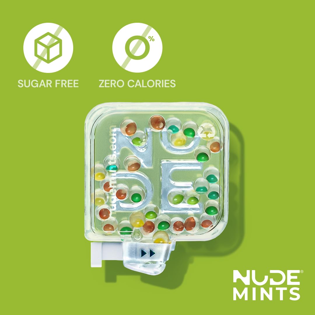 NUDE MINTS | Dual Action Liquid Capsules | Mouth Watering Mint - Lasts 3X Longer - 3X Stronger - Extreme Bad Breath Treatment For Adults - Sugar Free, 0 Calorie - All Flavors - 10 Pack - 300 Capsules
