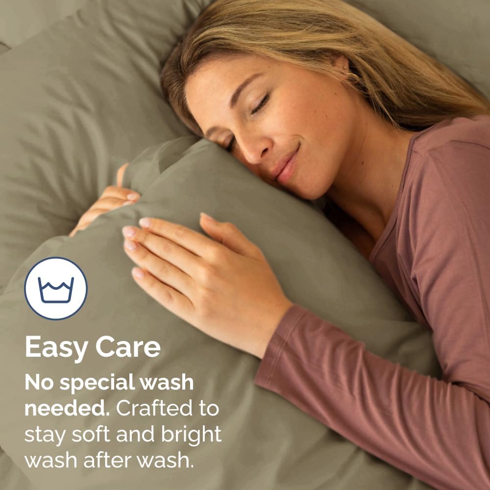 King Pillow Cases Set of 4 - Ultra Soft Hotel Quality Pillowcase Covers - Comfy, Cozy & Wrinkle Free - Shrinkage, Stain and Fade Resistant - Machine Washable Pillow Protectors - 4 Piece Set - Khaki