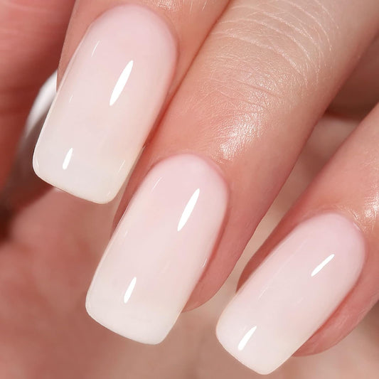 AILLSA Milky White Gel Nail Polish Nude Gel Polish Natural Color Translucent Jelly Gel Polish Soak Off U V Clear Coat Gel Neutral Nail Art French Manicure at Home 0.51 Fl Oz /GB07