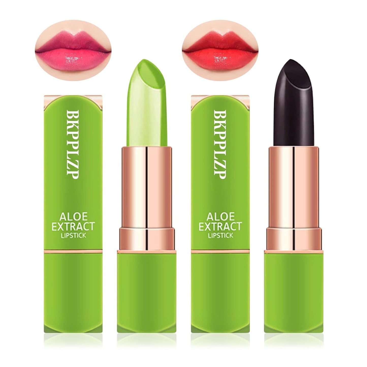 2 Pack Crystal Flower Jelly Lipstick,Magic Color Changing Lipstick,PH Clear Temperature Color Changing Lip Gloss,Lip Balm,Long Lasting Nourishing Moisturizing Lip Stick Set H