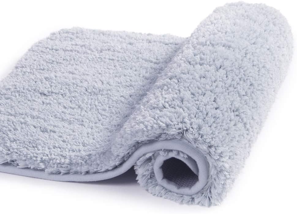 Walensee Large Bathroom Rug (24 x 40, Growing Blue) Extra Soft and Absorbent Shaggy Bath Mat Machine Washable Microfiber Non Slip Luxury Floor Mat