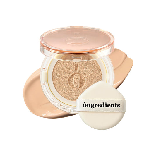 Skin Barrier Glow Cover Cushion, All-day Coverage, Glow Finish, Lightweight, Skincare-Like Texture, Non-cakey Makeup, Korean Cushion Foundation (#23W Sunlight, 0.15 oz)