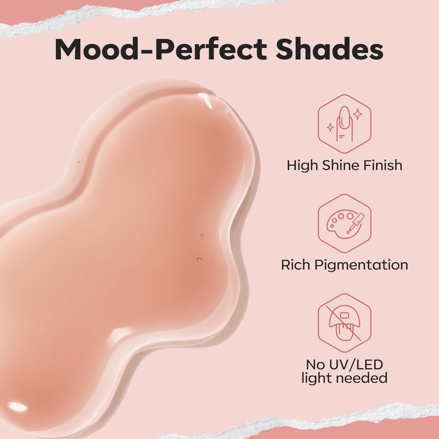 modelones Sheer Nude Nail Polish, 15 ml Jelly Nail Polish Clear Translucent Pink Quick Dry Nail Lacquer Strengthener Long Last Finger Toe Nail Art DIY Manicure Gift for Women Girls 0.5 Fl Oz