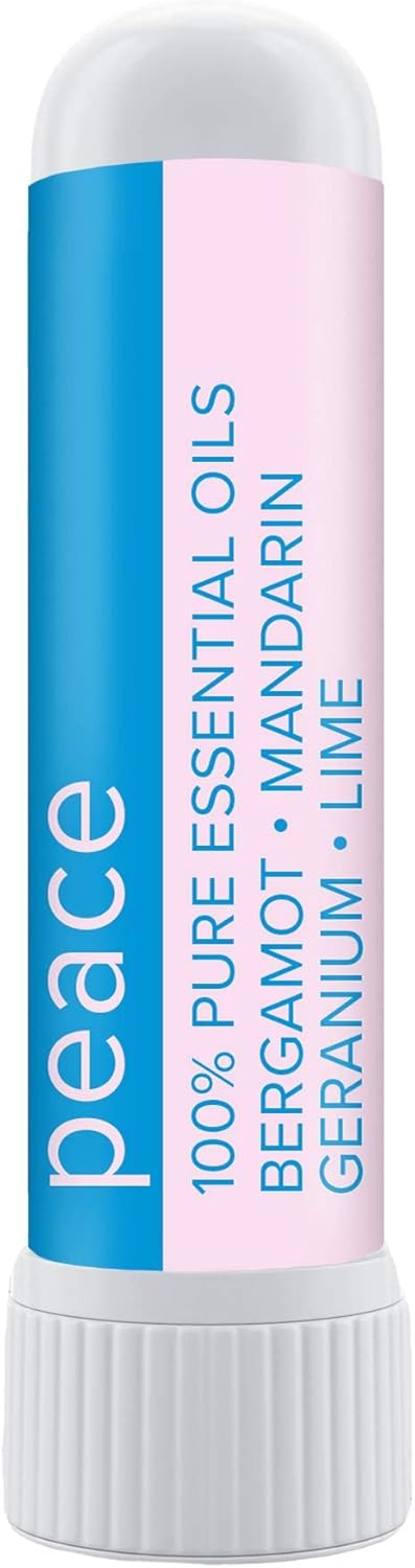 MOXE Peace Nasal Inhaler, Calming Essential Oil Blend, Helps Relaxation and Meditation, Soothing Fragrance, Bergamot, Mandarin, Geranium, Lime, Made in USA (1 Pack)