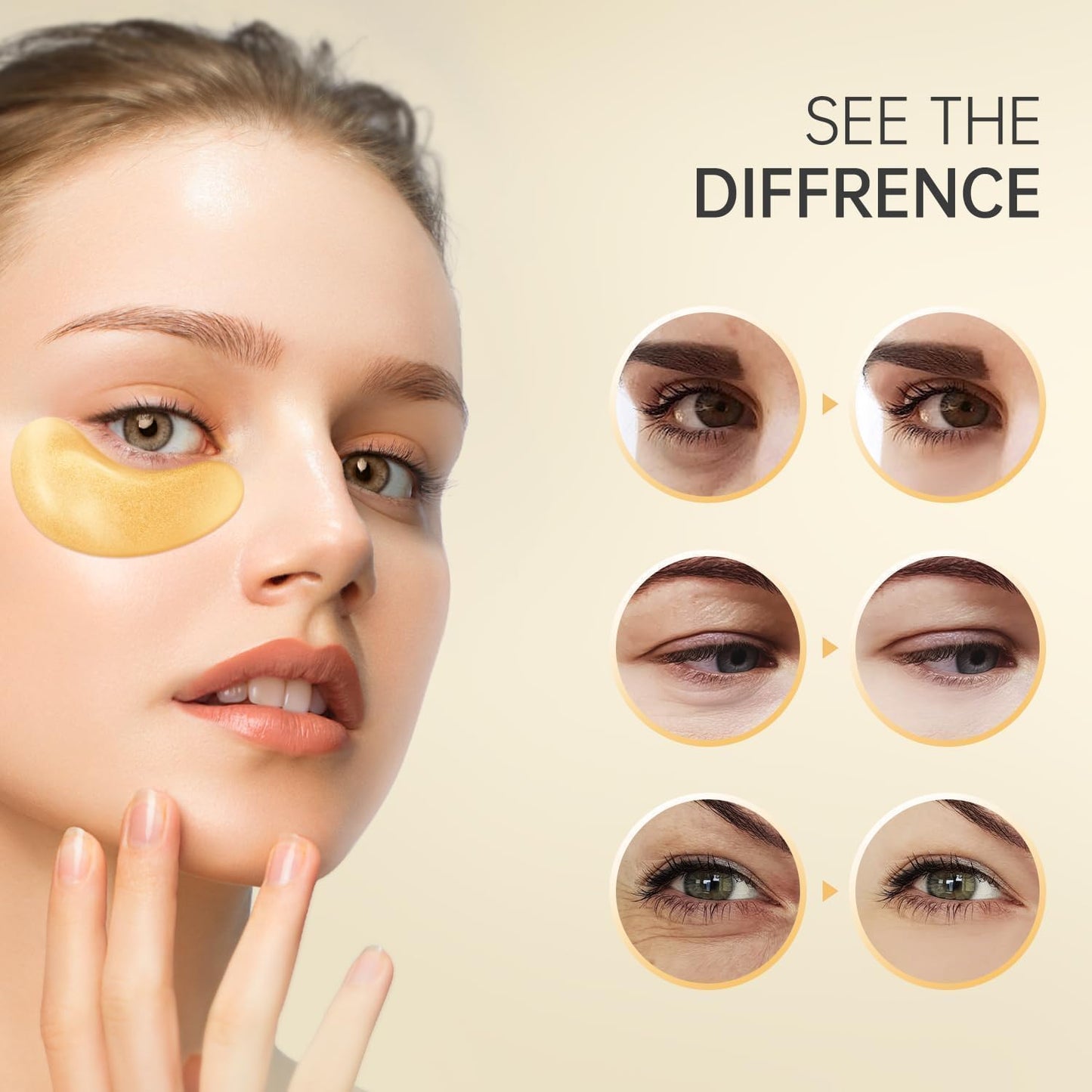 15 Pairs 24K Gold Under Eye Patches Face Masks Dark Circles Puffy Eye Bags Collagen Skincare Spa Trip Gift Eye Mask