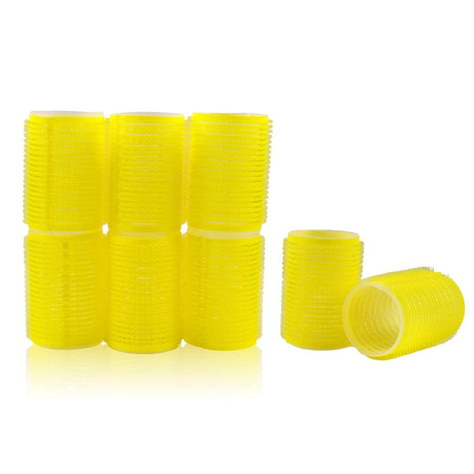 6PCS Roller Curlers for Medium Short Hair and Bangs, Create Natural Curly Hairstyles (Yellow 6 pack)