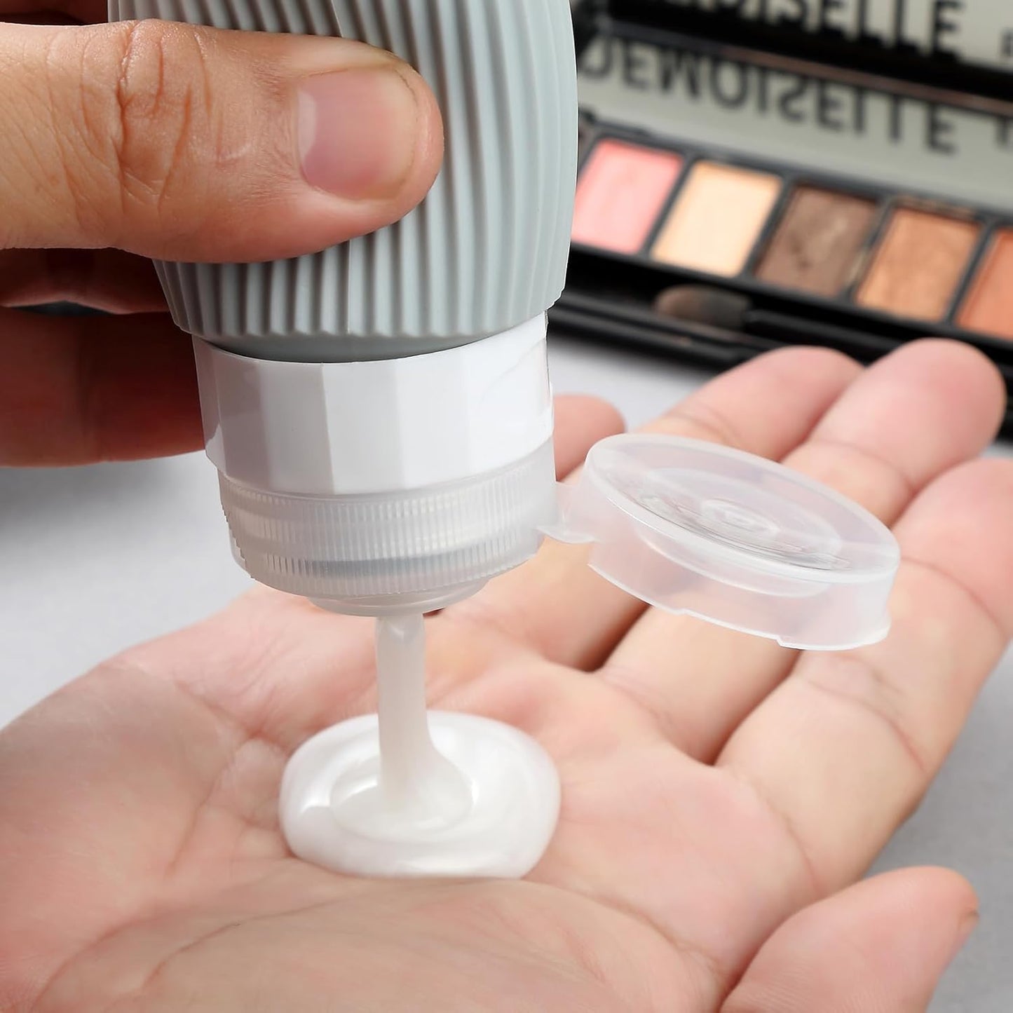 Travel Bottles for Toiletries, Tsa Approved 2oz Travel Bottles, BPA Free Leak Proof Travel Size Toiletry Containers, Refillable Travel Accessories with Toiletry Bag for Shampoo Liquid (4 Pack)