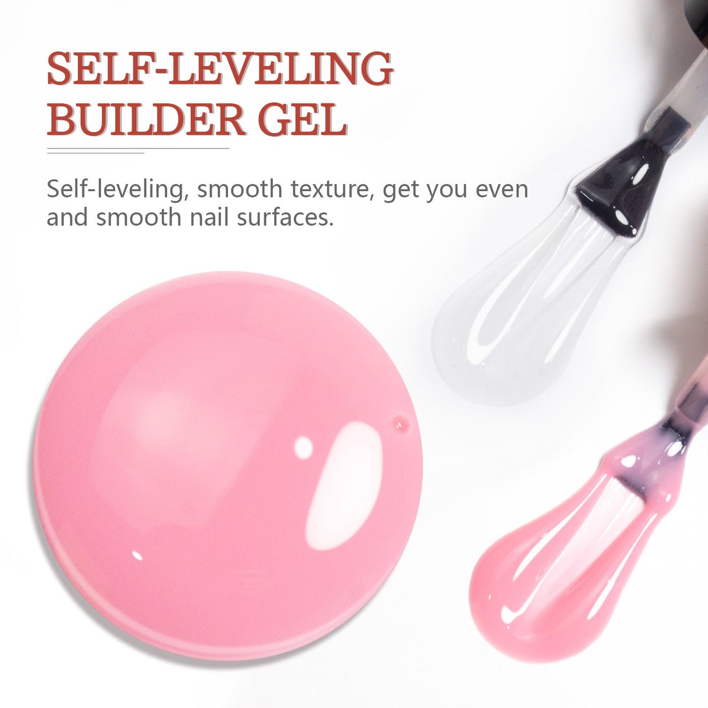 JODSONE 4 Bottles of 15 ML Capacity Builder Gel Nail Kit Building Nail for Extending Nails Need to Cured By Nail Lamp