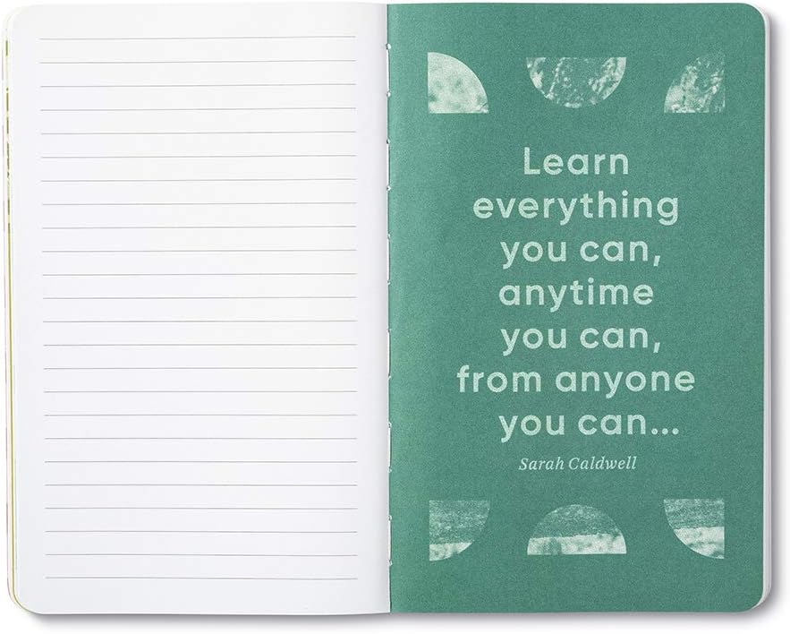 Compendium Softcover Journal - Live with Curiosity – A Write Now Journal with 128 Lined Pages, 5″W x 8″H