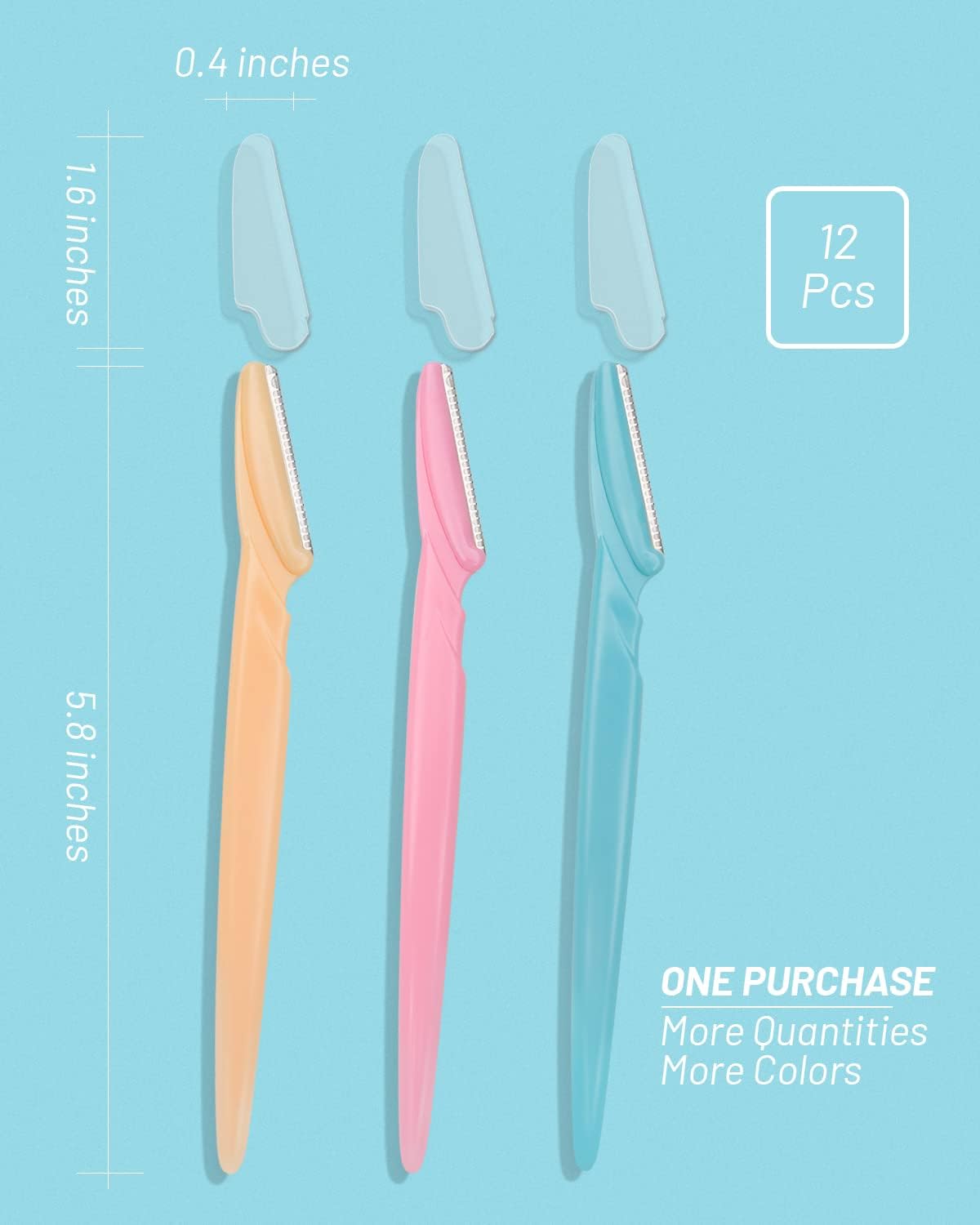 Eyebrow Razor for Women, 12 Pcs Dermaplaning Tool for Face Professional, Face Razor for Women Facial Hair Remover