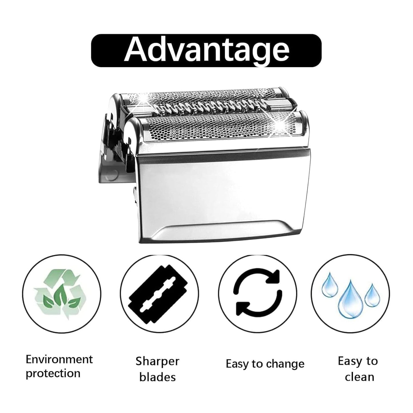 83M Series 8 Shaver Replacement Blade Compatible with Braun Series 8 Replacement Head&for Braun S8 Replacement Head,Foil&Cutter for Series 8 Wet&Dry Electric Razor Models 8370cc 8340s 8350s