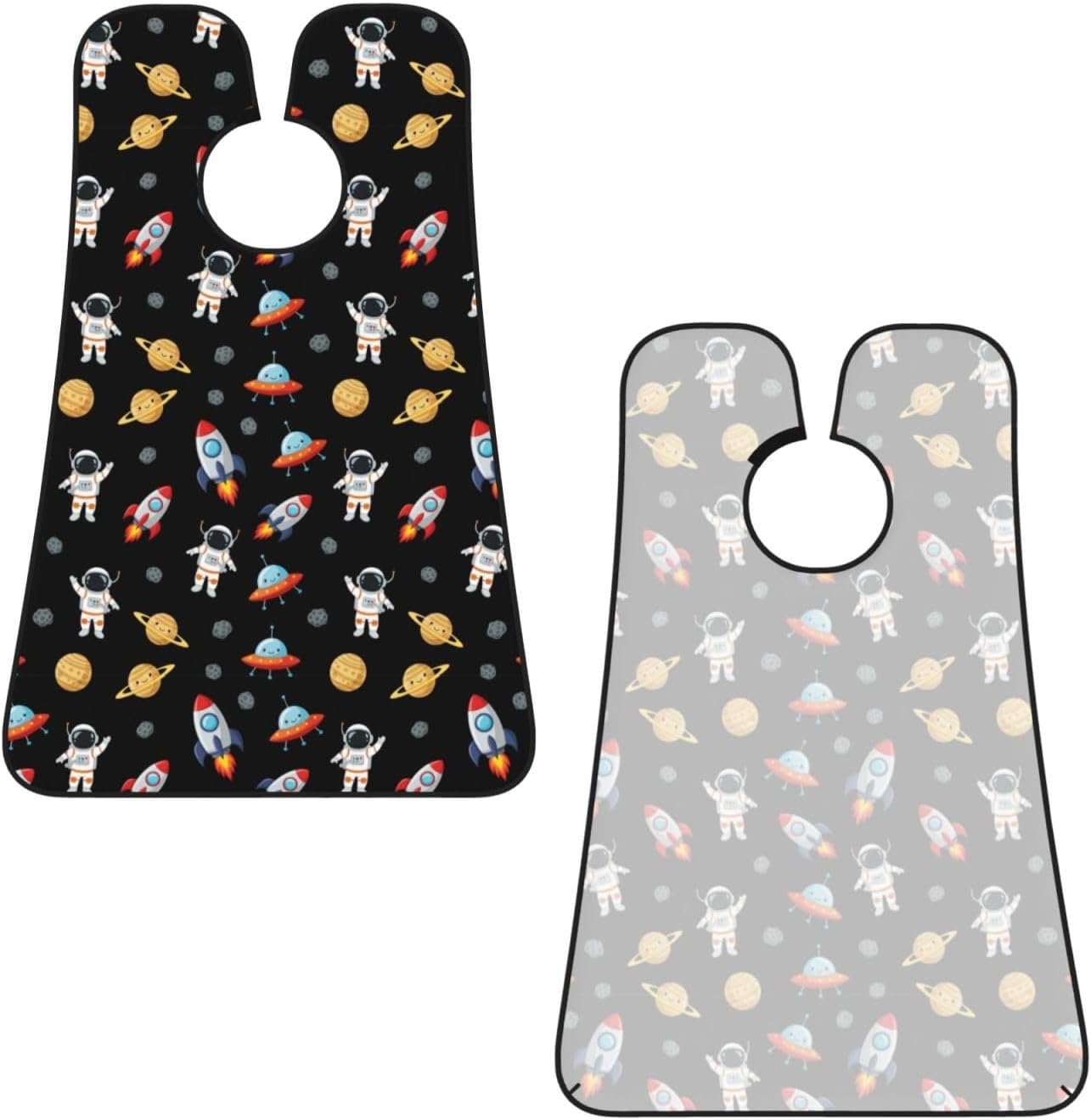 Waterproof Grooming Apron, Non-Stick Beard Bib with Suction Cups, for Space Planet Astronaut Rocket