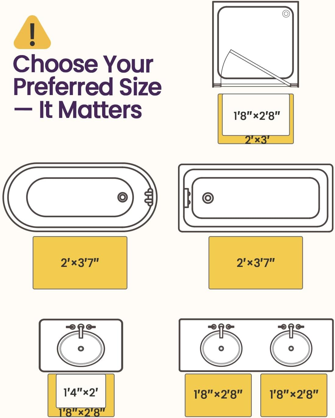 DEXI Bathroom Rugs 32x20, Washable Non Slip Bath Mat for Shower Floor, Absorbent Quick Dry Bathmat with Rubber Backing, Ultra Soft Plush Carpet for Tub, Beige