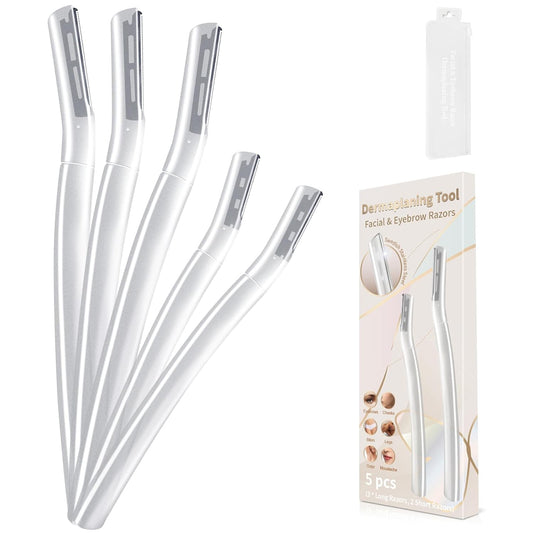 Dermaplane Razor for Women Face, Precision Face Razors for Women, Gentle Exfoliation Microblades for Sensitive Skin, Peach Fuzz Remover, Perfectly Shape Brows