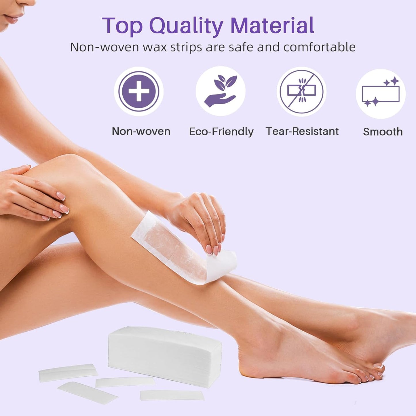 BLITZWAX 120pcs Wooden Waxing Sticks Kit for Hard Wax Hair Removal, Eyebrow Large and Small Applicators for Face, Body, and Lip, with 30 Wax Papers and Oils, Ideal for Women’s At-Home Waxing