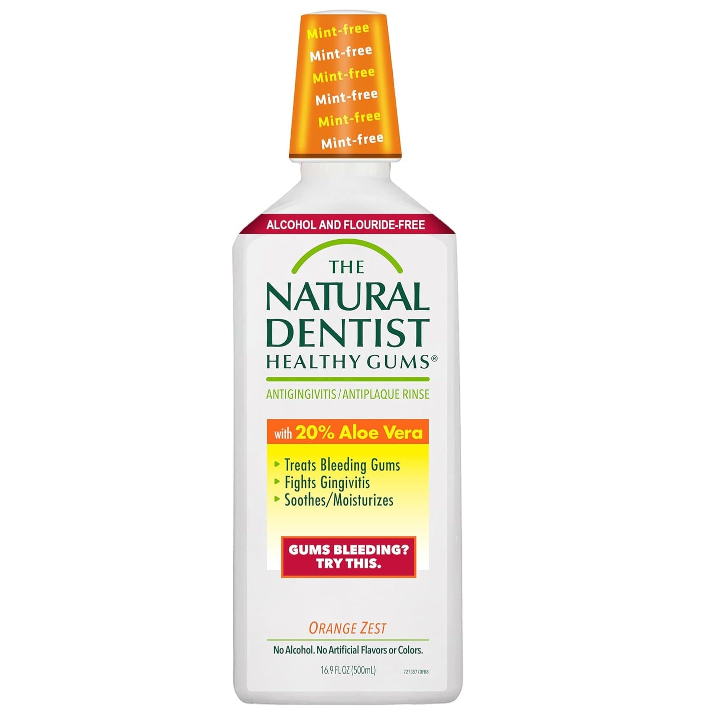 The Natural Dentist Healthy Gums Mouth Wash, Orange Zest, 16.9 Fl Oz