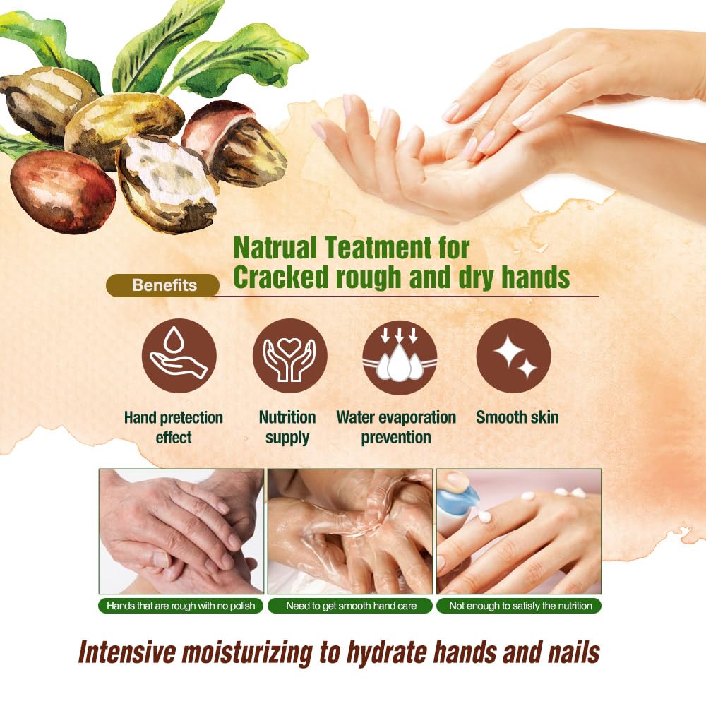 Epielle Hydrating Hand Masks 6 Pairs, Deep Moisturizing Gloves for Dry, Cracked Hands, Relieve and Soften with Shea Butter & Jojoba Oil, Korean Skin Care, Spa Set, Self Care Gifts for Women