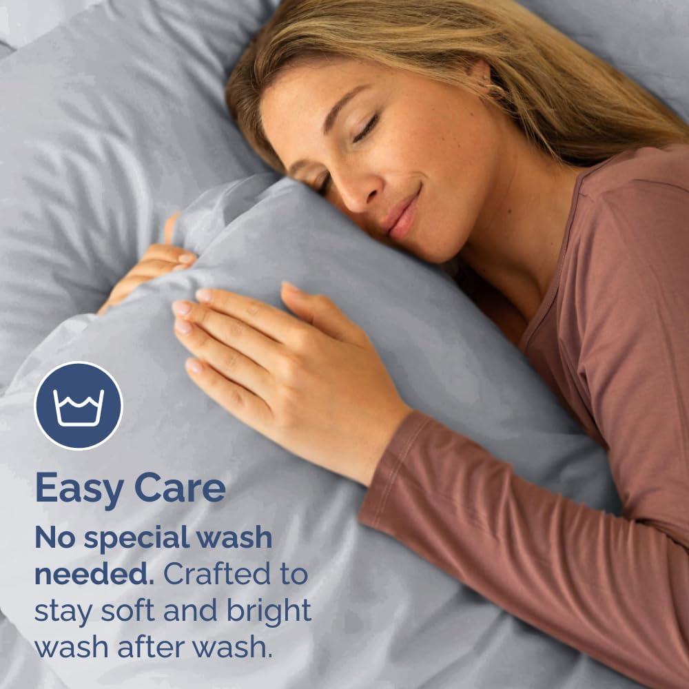 Queen Pillow Cases Set of 8 - Ultra Soft Hotel Quality Pillowcase Covers - Comfy, Cozy & Wrinkle Free - Shrink, Stain & Fade Resistant - Machine Washable Pillow Protectors - 8 Piece Set - Steel Blue