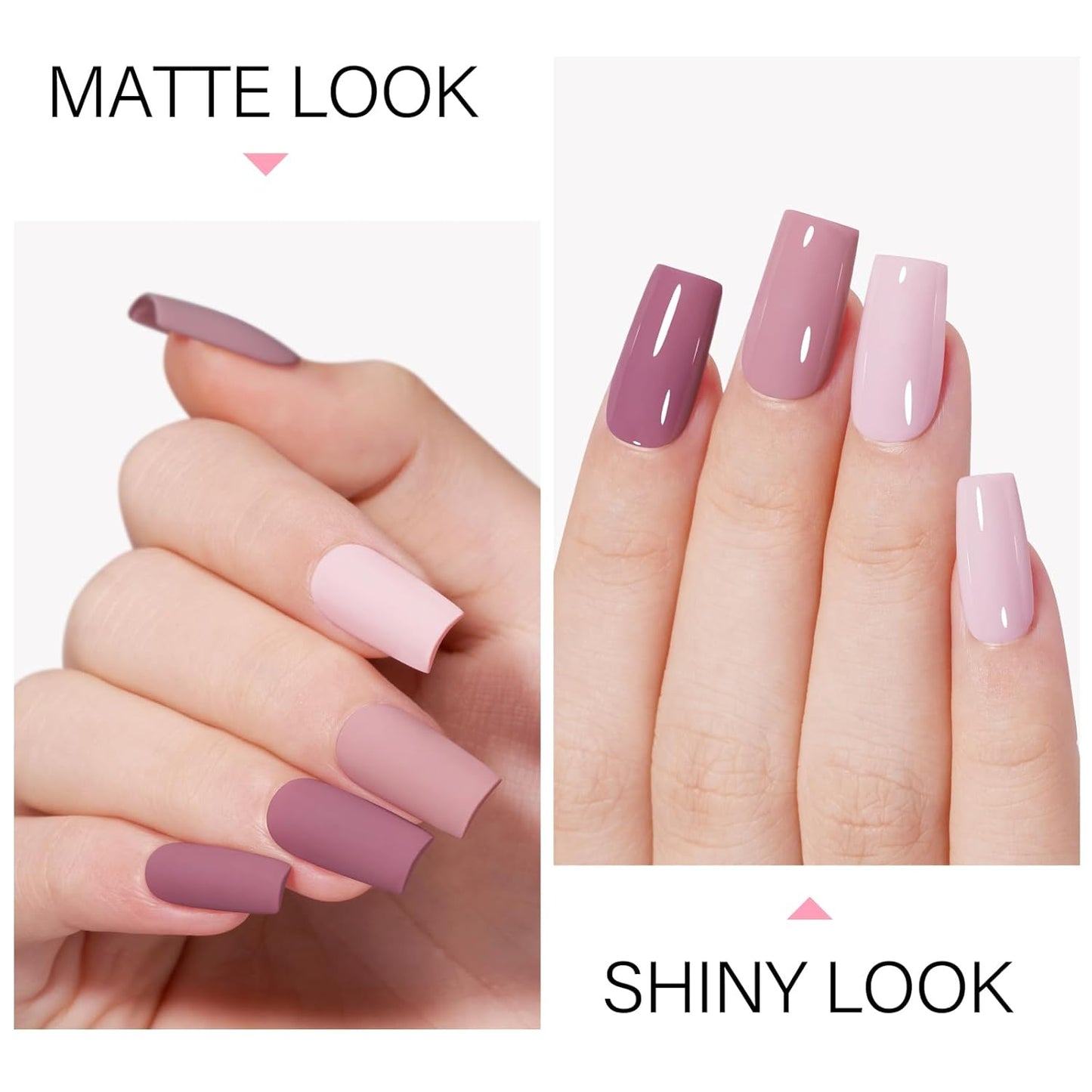 AILLSA Light Pink Nail Gel Polish Nude Baby Pink Gels Polish Color Fall Winter Mauve Jelly Nails Art Natural Nail Polish Soak Off U V Gel Nail Manicure at Home Holiday Gift For Women 0.51 Fl Oz