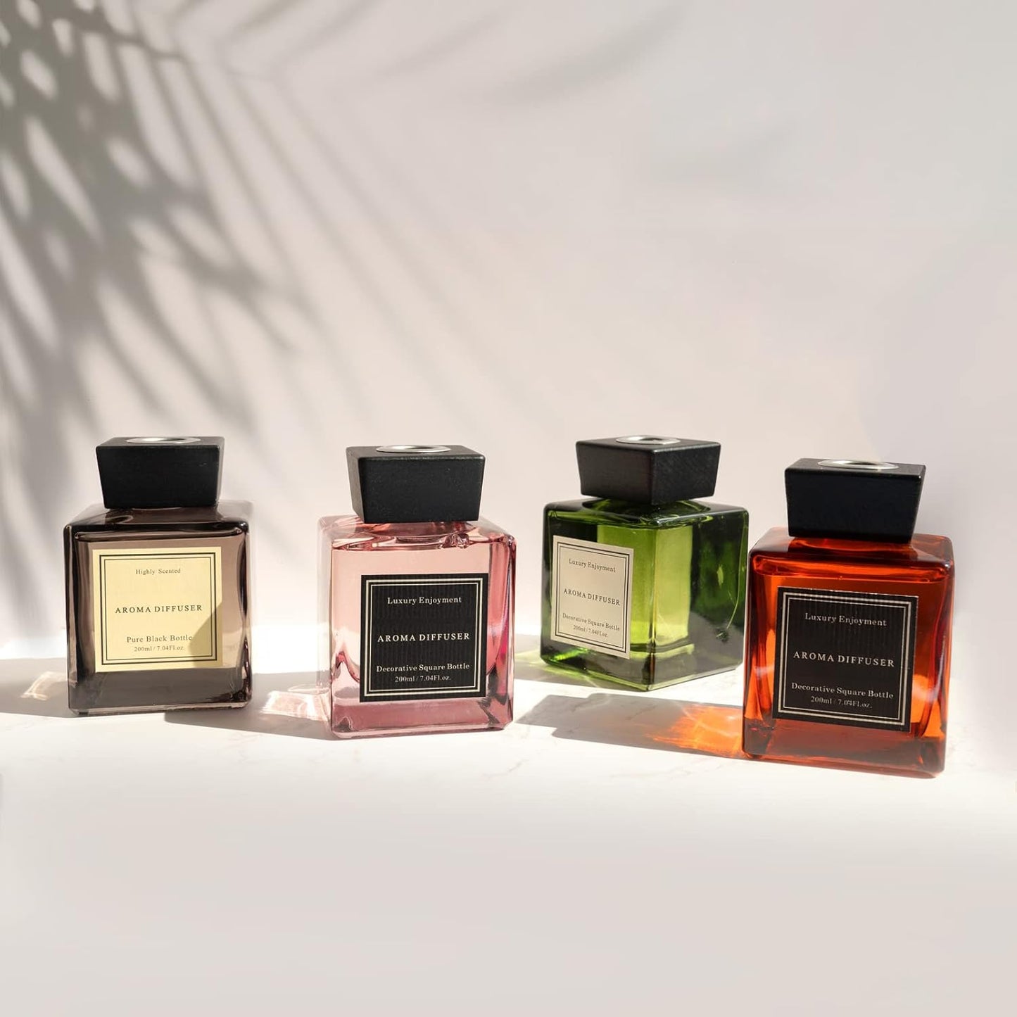 XEPTLE Luxury Scent Diffuser for Large Rooms, Hotel Collection Oil Diffuser, Citrus Oasis, 7.04 oz, Long-Lasting Scent, Hotel Air Freshener Minimalist Design - Black