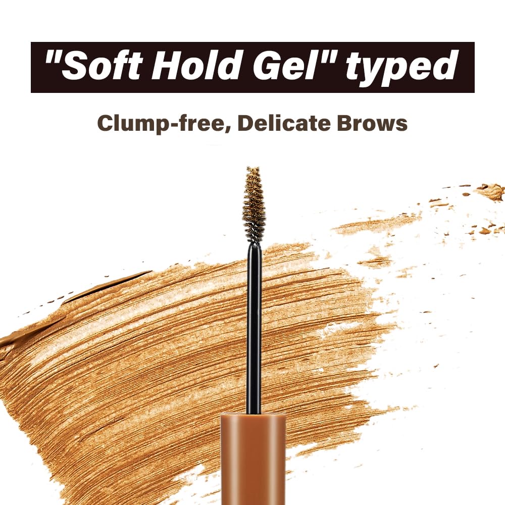 ETUDE Color My Brows Big Size, Brow Mascara, 3D Natural Coloring, Beeswax & Carnauba Wax, Moisturizing Brow Care, Eyebrow tint, Soft Gel Texture, Korean Makeup, Beauty, Rich Brown (0.304 Fl Oz)