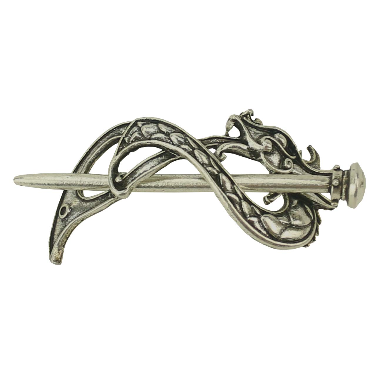 Tinsow Silver 2 Pcs Hair Clip Set, Creative Celtic Hair Slide Hairpins Hair Accessories Hair Claws for Women (Style B S)