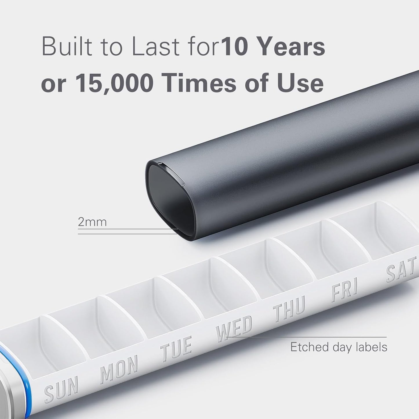 VVM Weekly Pill Organizer 7 Day, Daily Pill Box, Arthritis-Friendly Travel Pill Case, Cute Drawer-Slide Pill Holder for Vitamins, Supplements, Medicine Pill Organizer